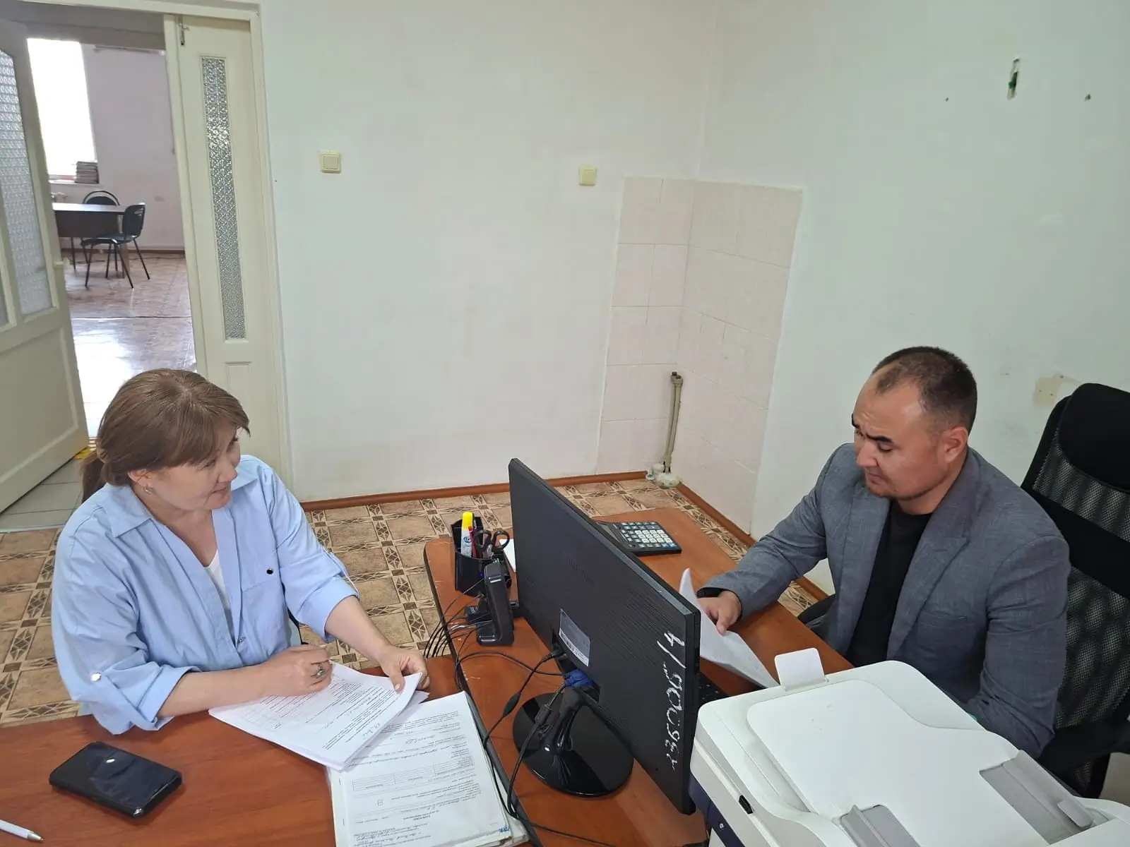 Project team collecting primary data in Zhanibek district